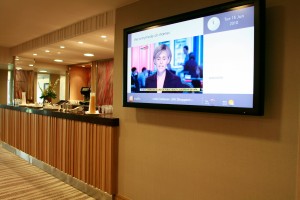 flat screen on wall