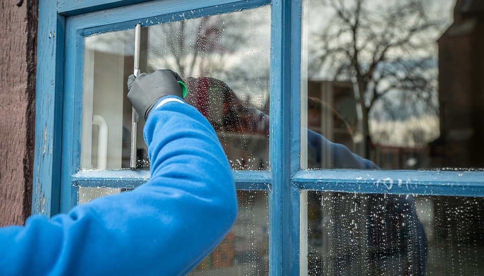 cleaning window